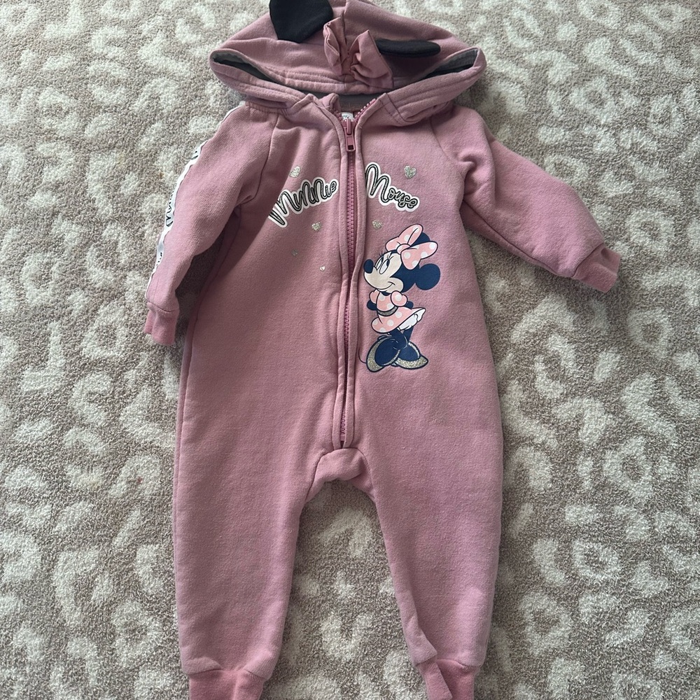 Disney Pink Minnie Mouse One Piece Footie
